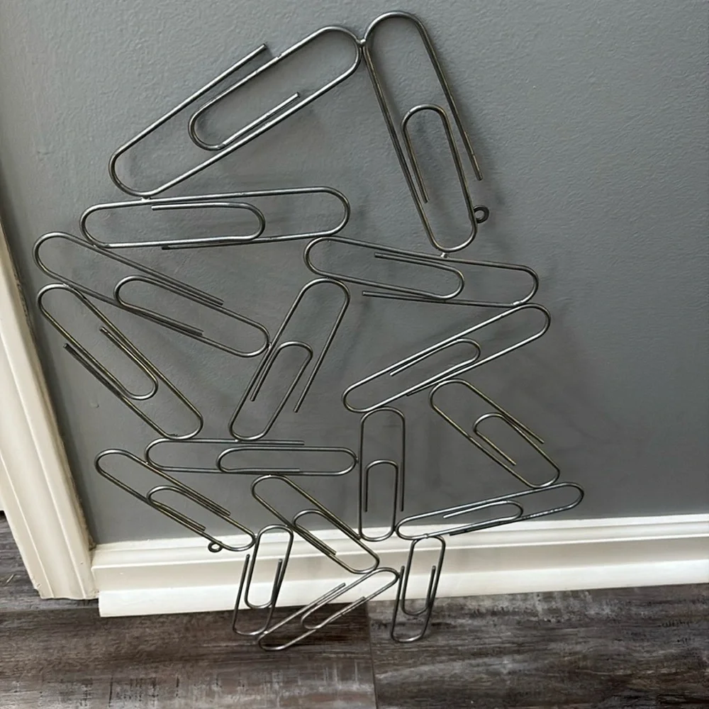 Metal giant paperclip Wall Art large